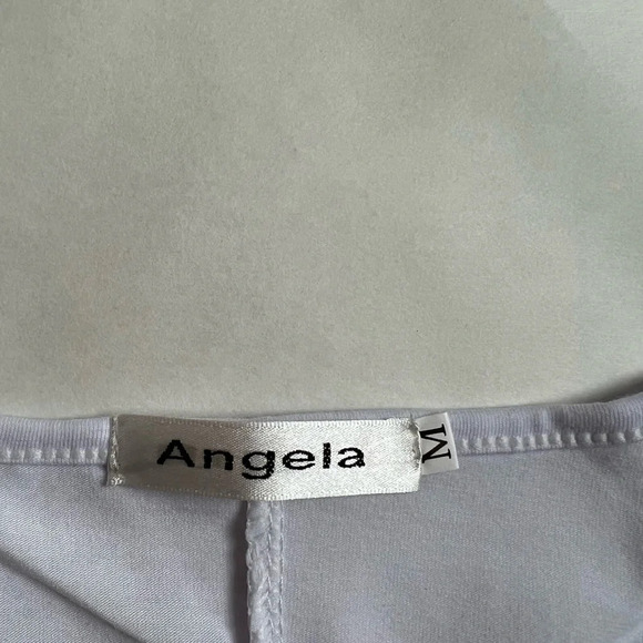 ANGELA Womens Sz Medium Solid Basic Dolman Short Sleeve Top NWOT - Picture 7 of 7